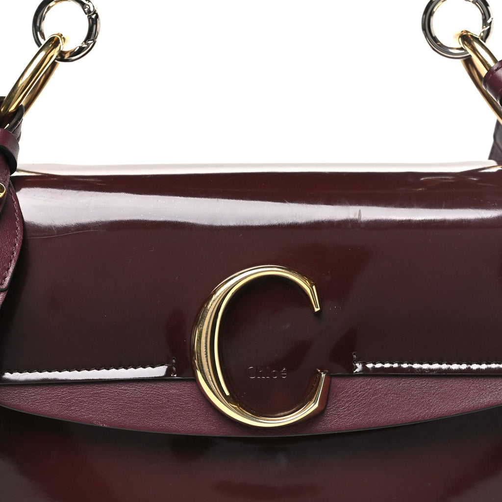 Spazzolato Sfumato Calfskin Small C Double Carry Burnt Brown