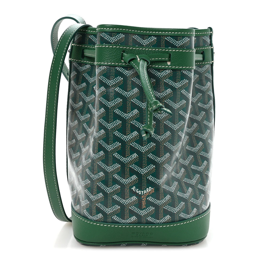 Goyardine Petit Flot Bucket Bag PM Green