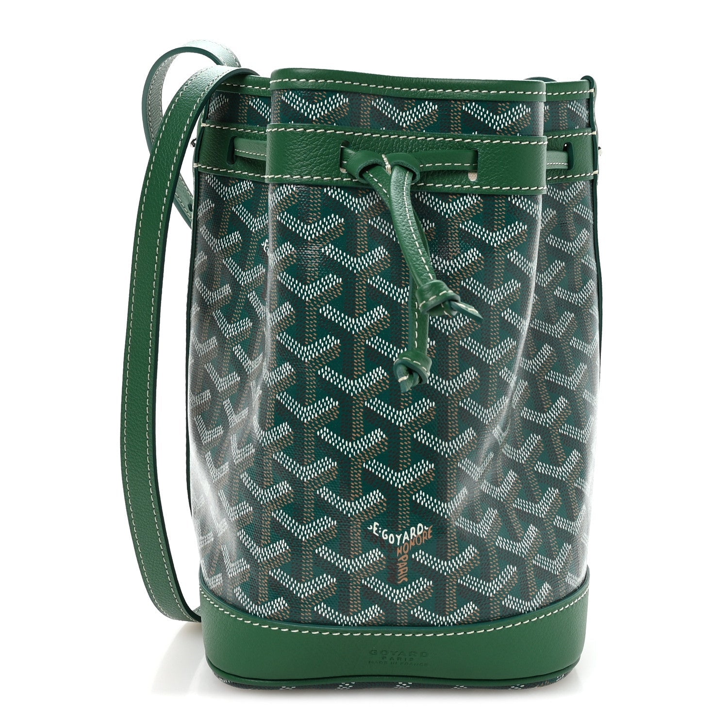 Goyardine Petit Flot Bucket Bag PM Green