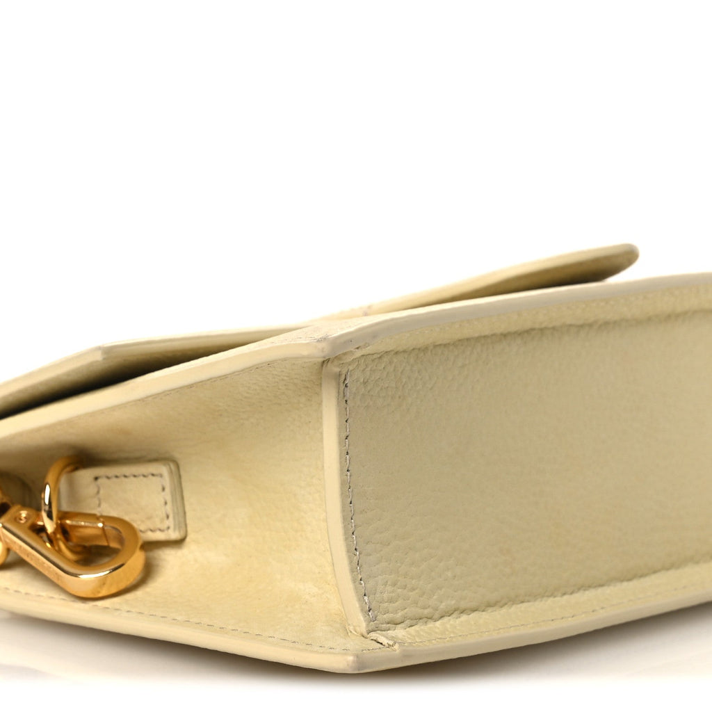 Grained Calfskin Le Grand Bambino Light Yellow