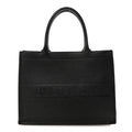 Calfskin Embossed Medium Book Tote Black