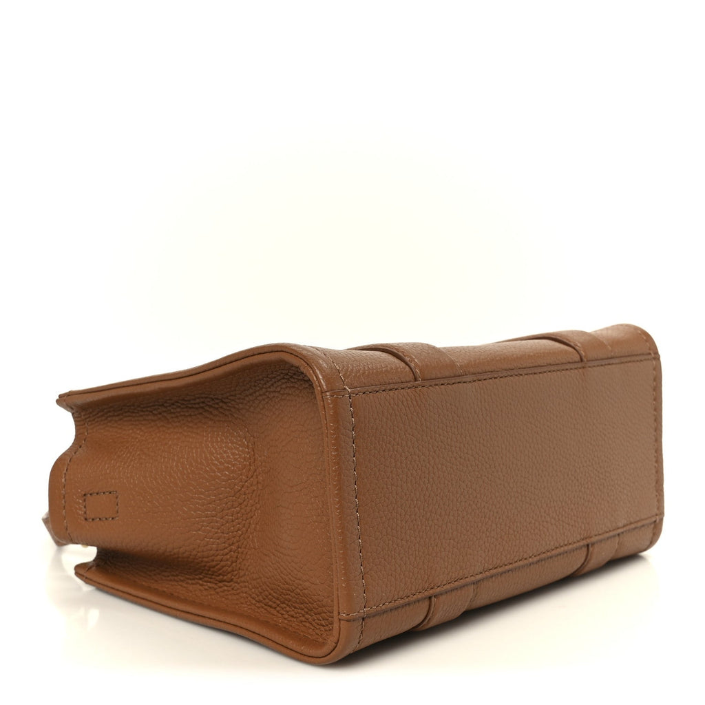 Grained Calfskin Small The Tote Bag Argan Oil