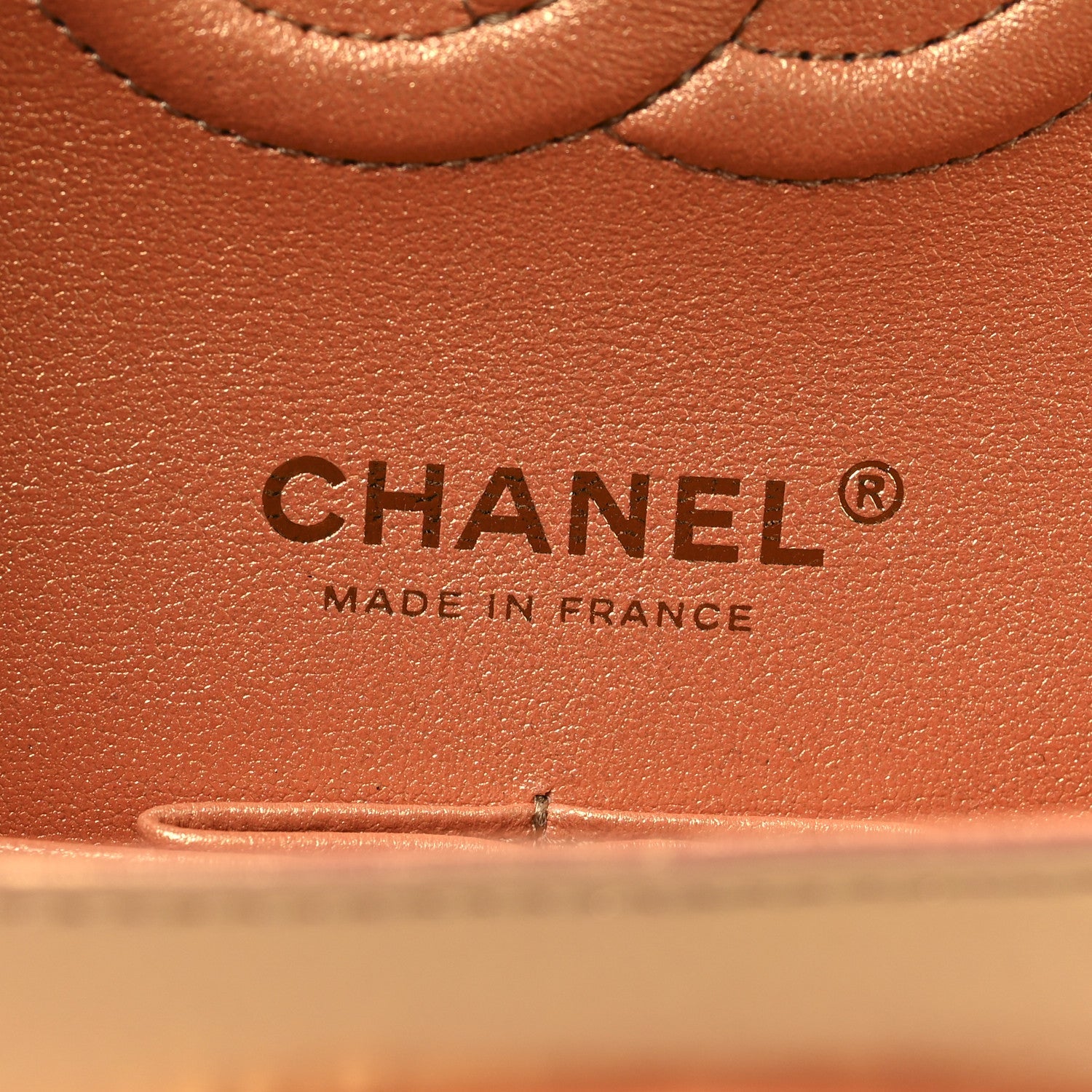 Metallic Lambskin Quilted Medium Double Flap Golden