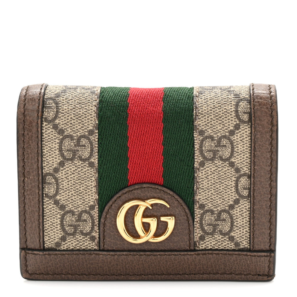 GG Supreme Monogram Web Ophidia  Case Beige New Acero
