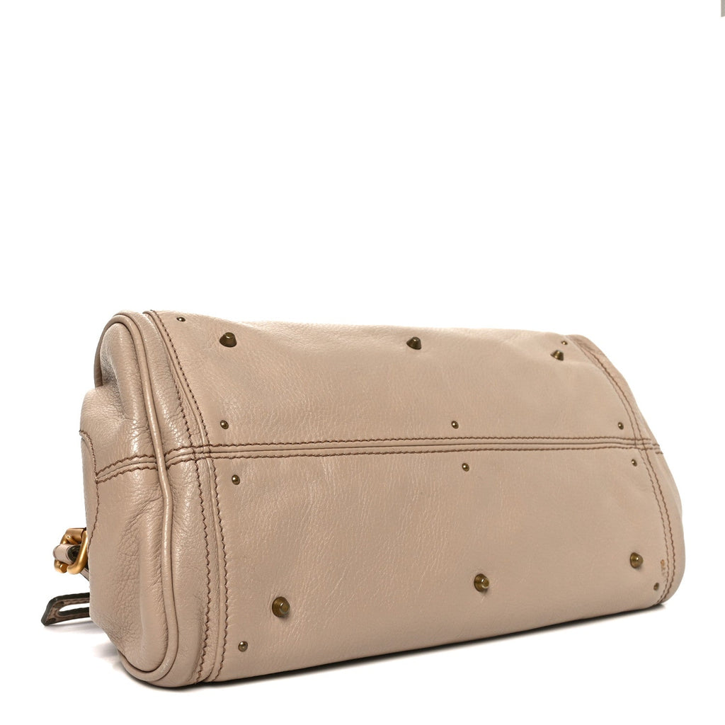 Calfskin Medium Paddington Satchel Beige