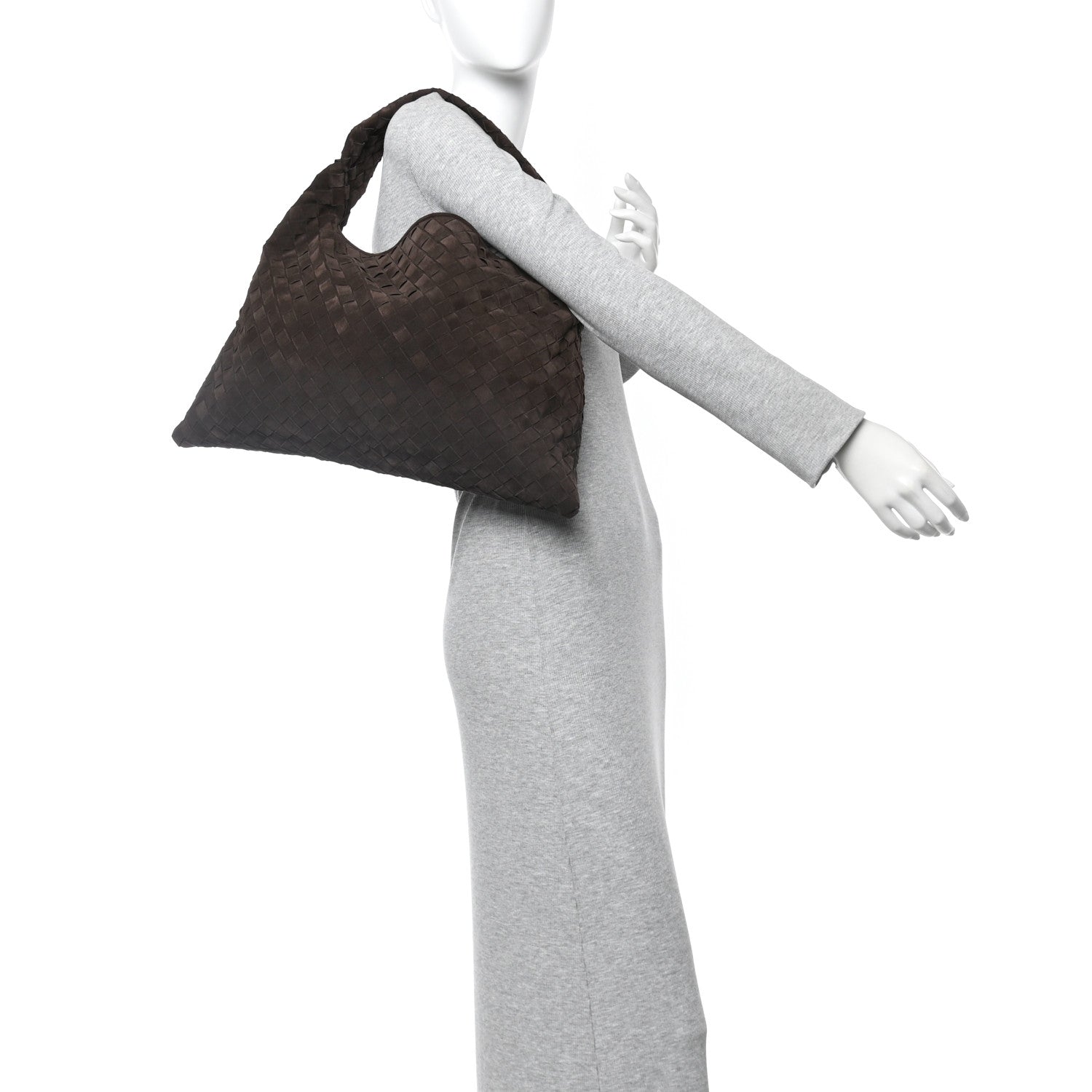 Suede Intrecciato Small Hop Fondant