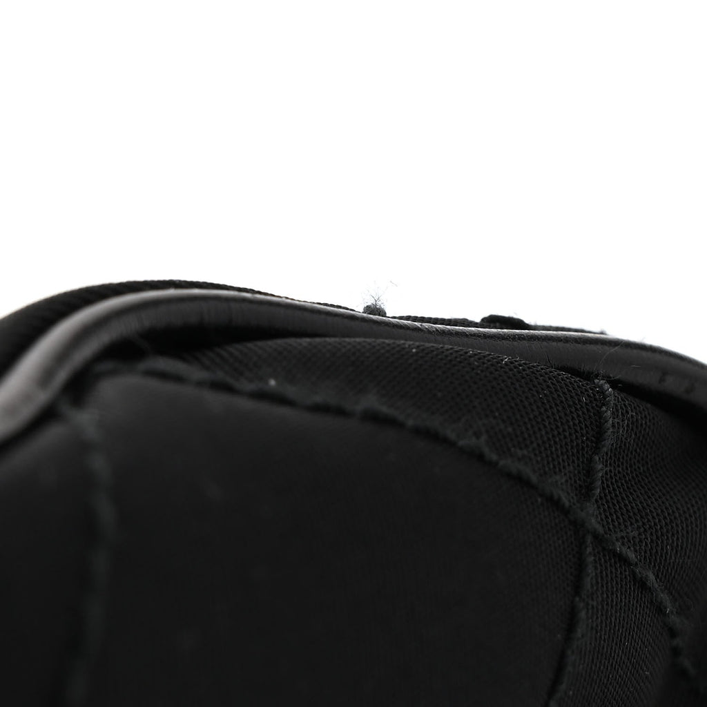 Tessuto Nylon Saffiano Impunturato Quilted Barrel Pochette Black