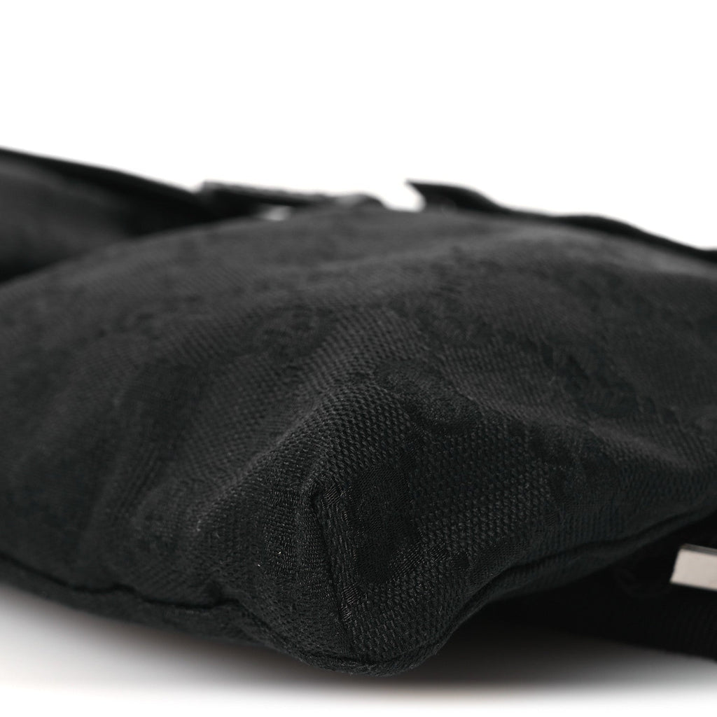 GG Monogram Double Pocket Belt Bag Black