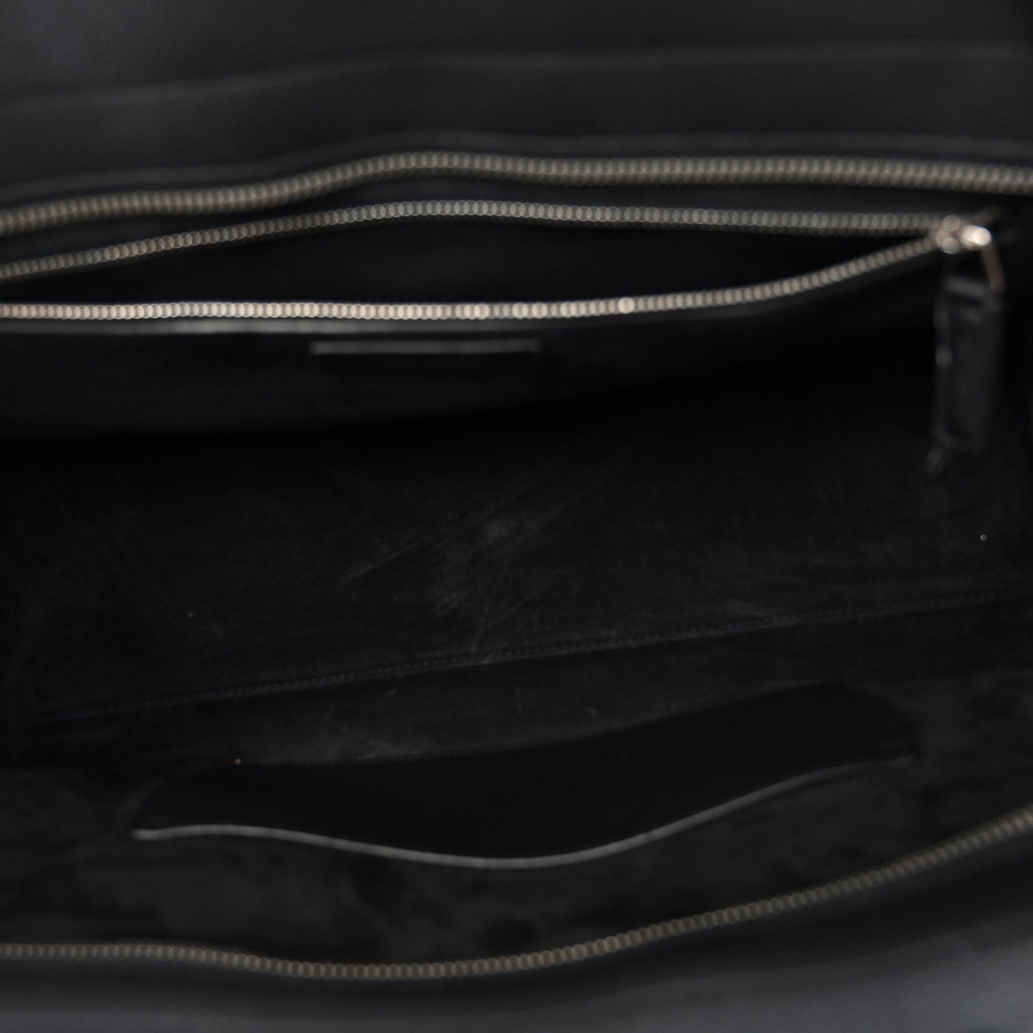 Grained Calfskin Medium Rive Gauche Cabas Black