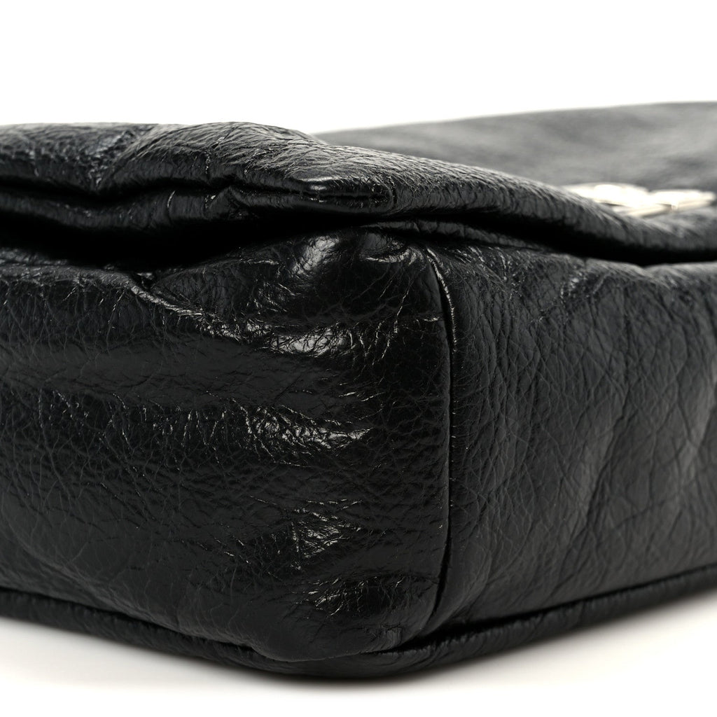 Arena Calfskin Small Monaco Flap Bag Black