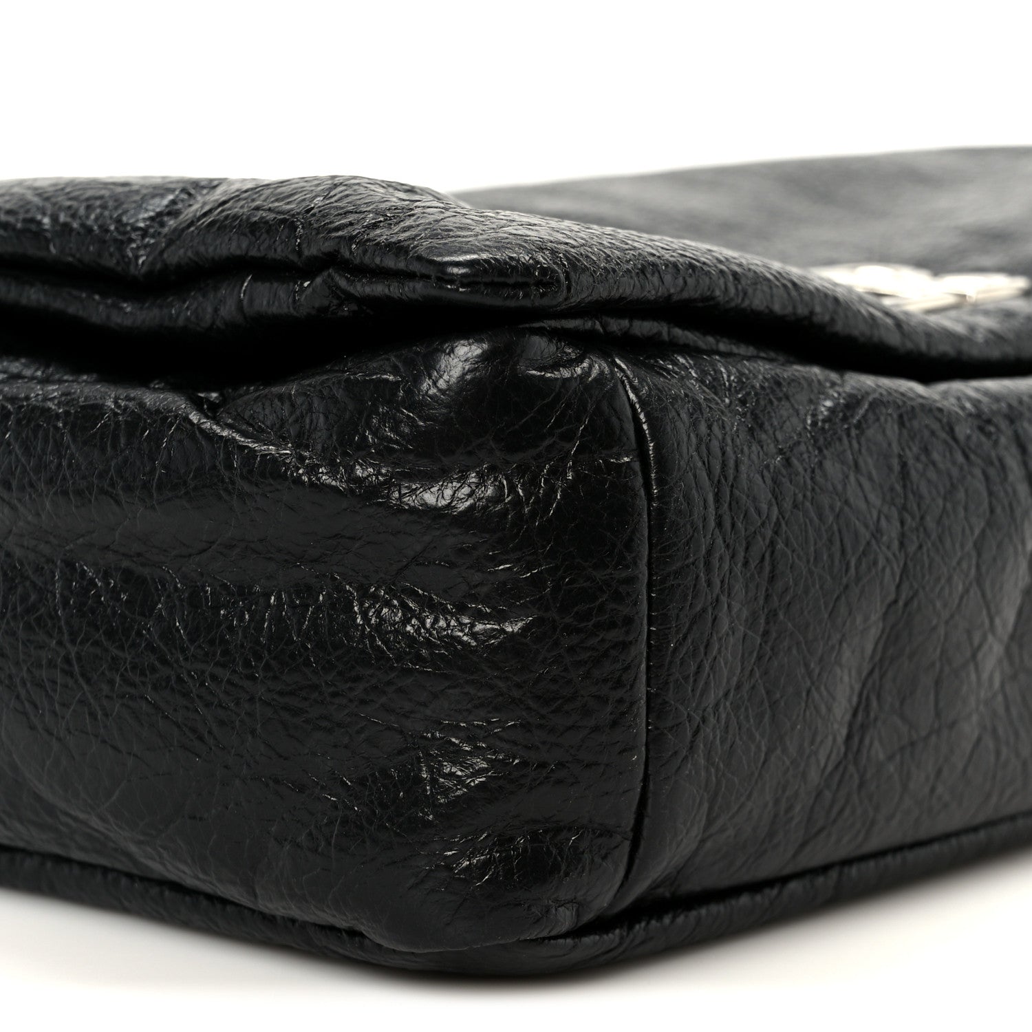 Arena Calfskin Small Monaco Flap Bag Black