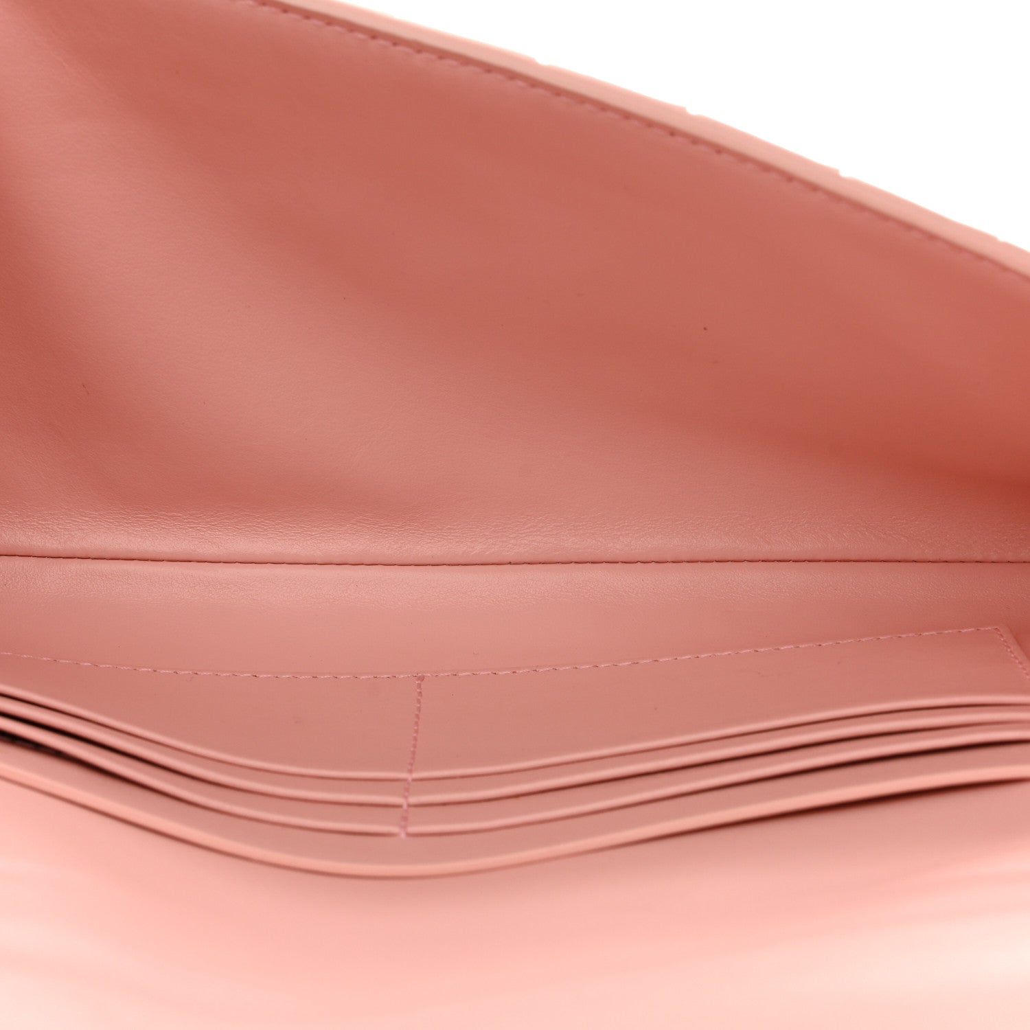 Nappa Intrecciato Long Andiamo Top Handle Clutch Rose