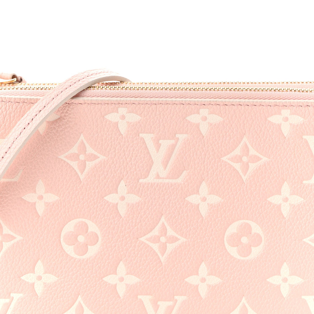 Empreinte Monogram Double Zip Pochette Rose
