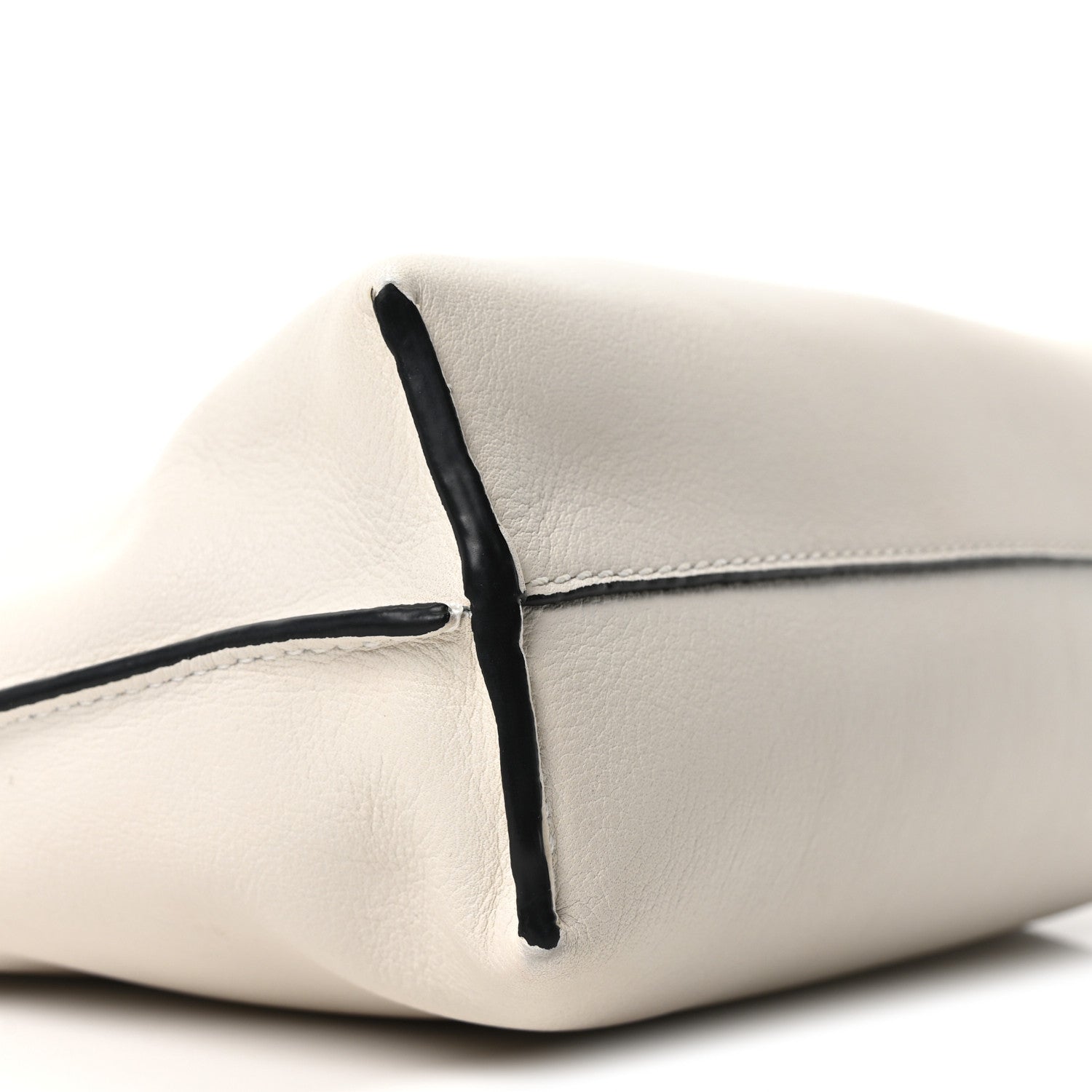 Calfskin Mini Flamenco Knot Clutch Soft White