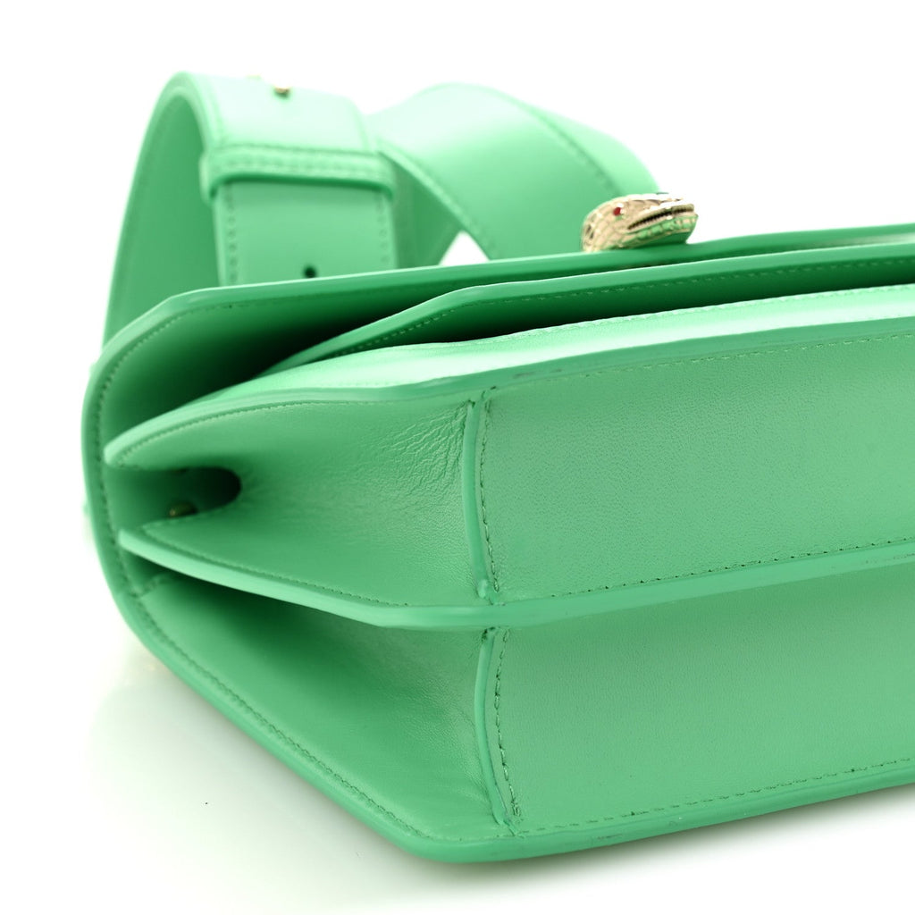 Calfskin Serpenti Forever Maxi Chain Crossbody Bag Green