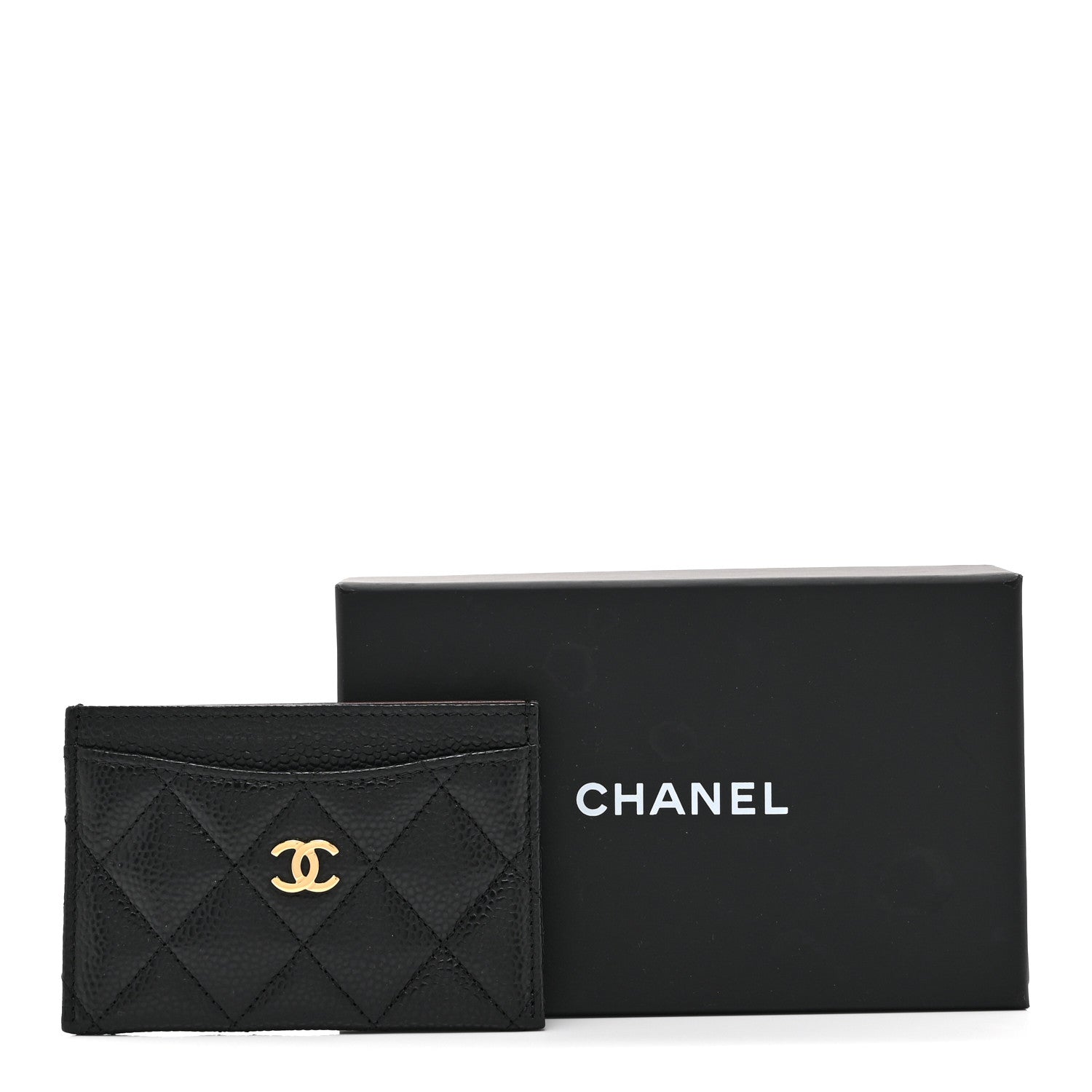Caviar Quilted  Holder Black