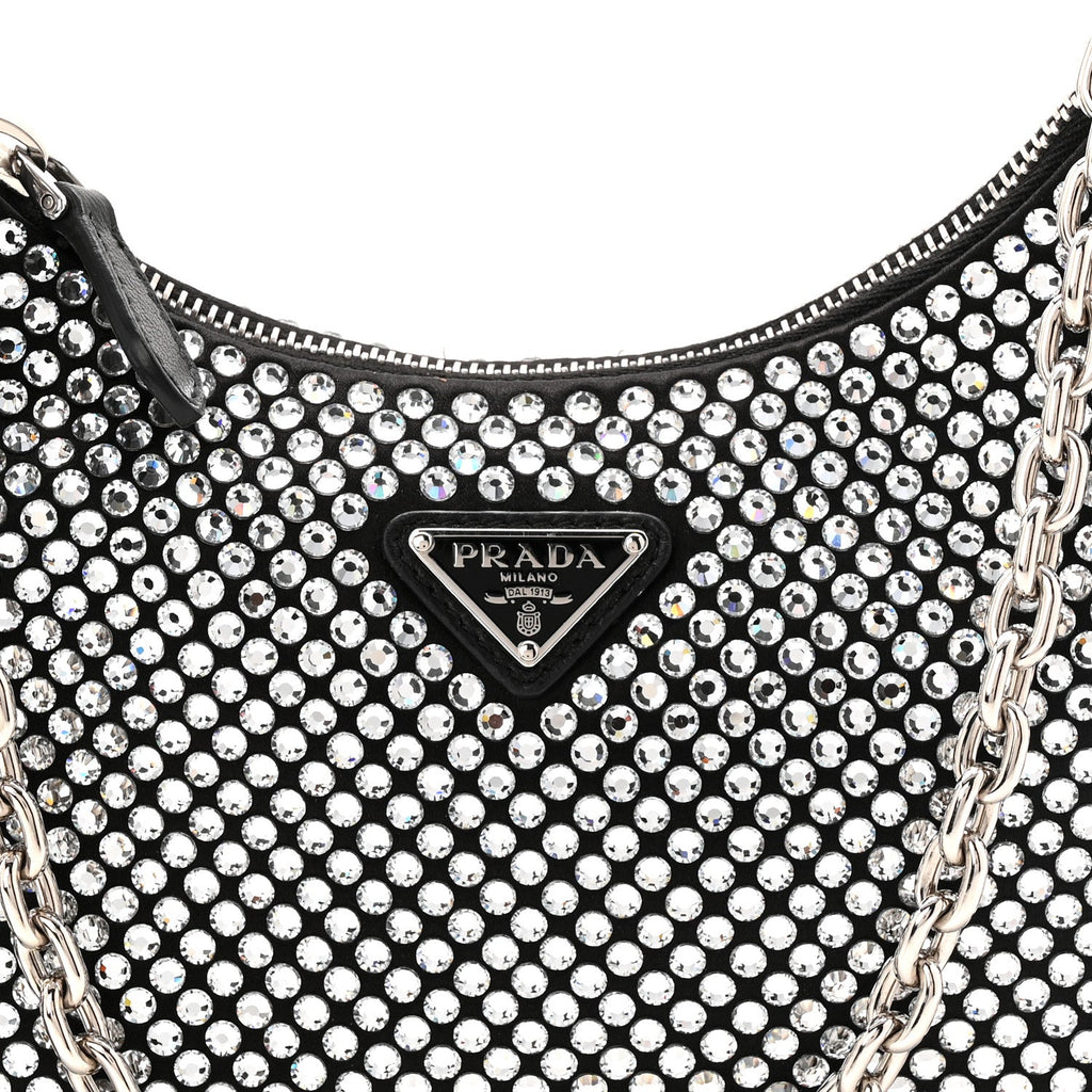 Satin Crystal Re-Edition 2005 Shoulder Bag Cristal