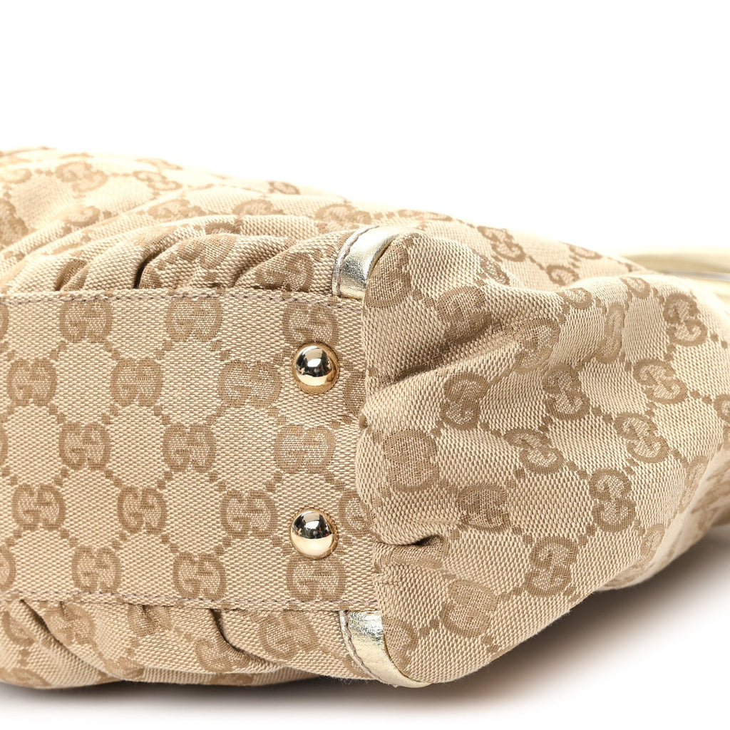 Monogram D Gold Tote Metallic Gold