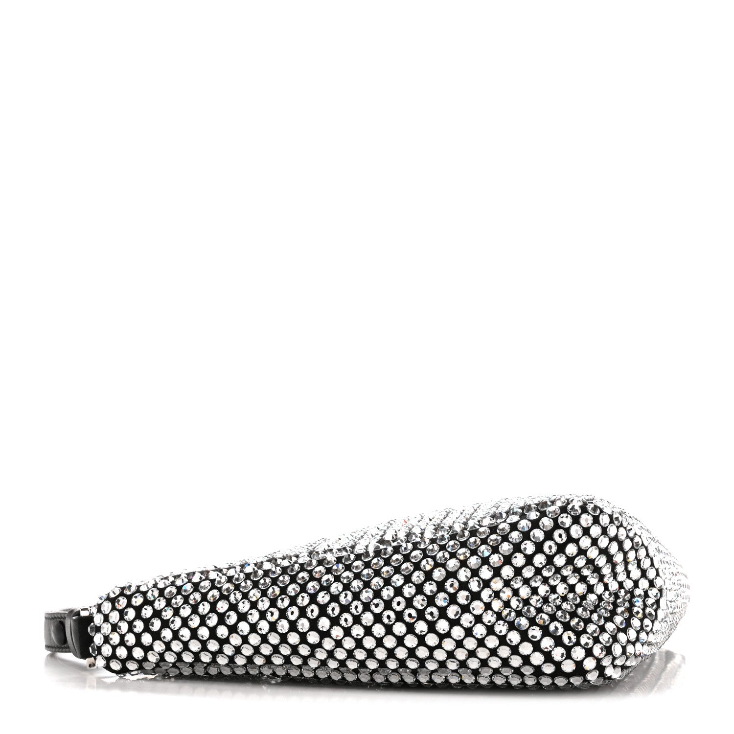Satin Crystal Triangle Pouch Cristal