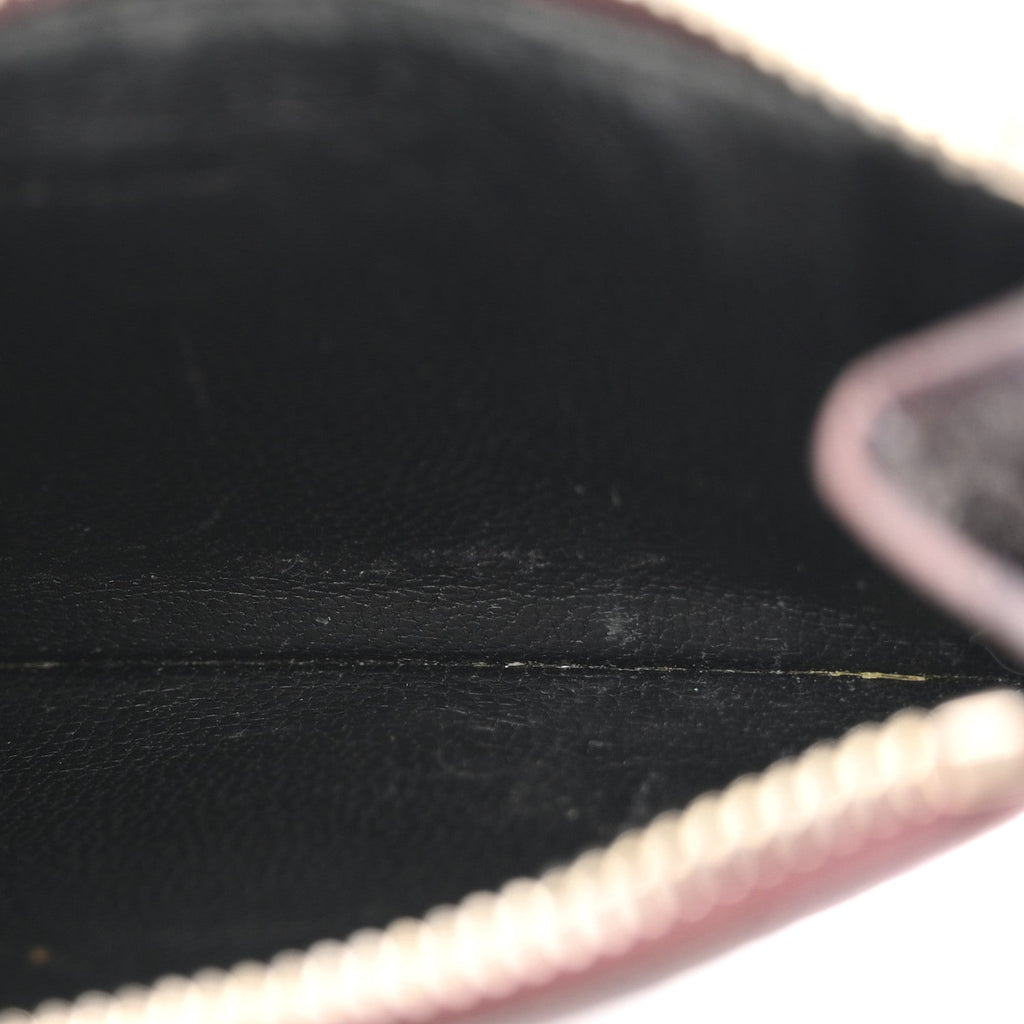 Calfskin Crocodile Embossed  Holder Wallet Burgundy