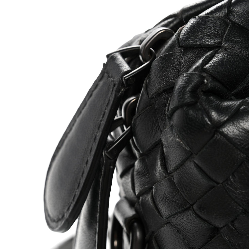 Nappa Intrecciato Crossbody Messenger Black