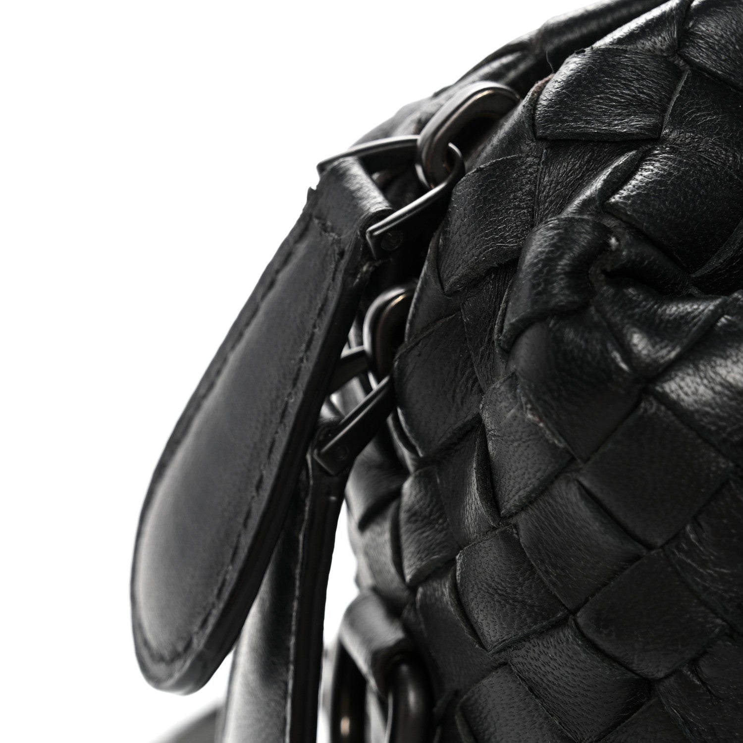 Nappa Intrecciato Crossbody Messenger Black