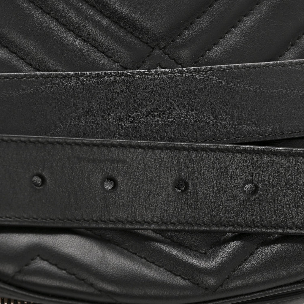 Calfskin Matelasse Animal Studs GG Marmont Belt Bag 85 34 Black