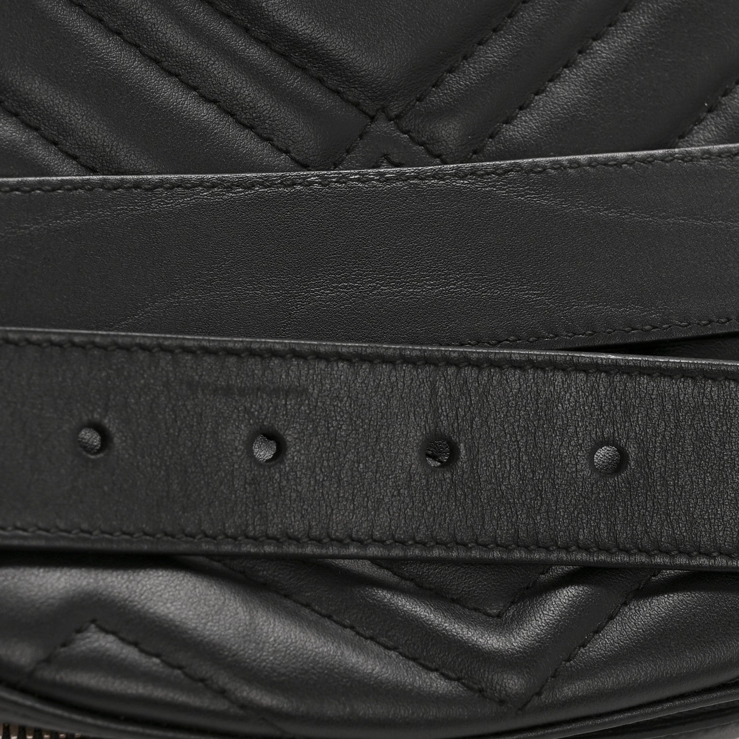 Calfskin Matelasse Animal Studs GG Marmont Belt Bag 85 34 Black