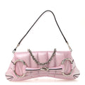 Iridescent Nappa Vertical Matelasse Medium Maxi Horsebit Chain Shoulder Bag Escape Pink
