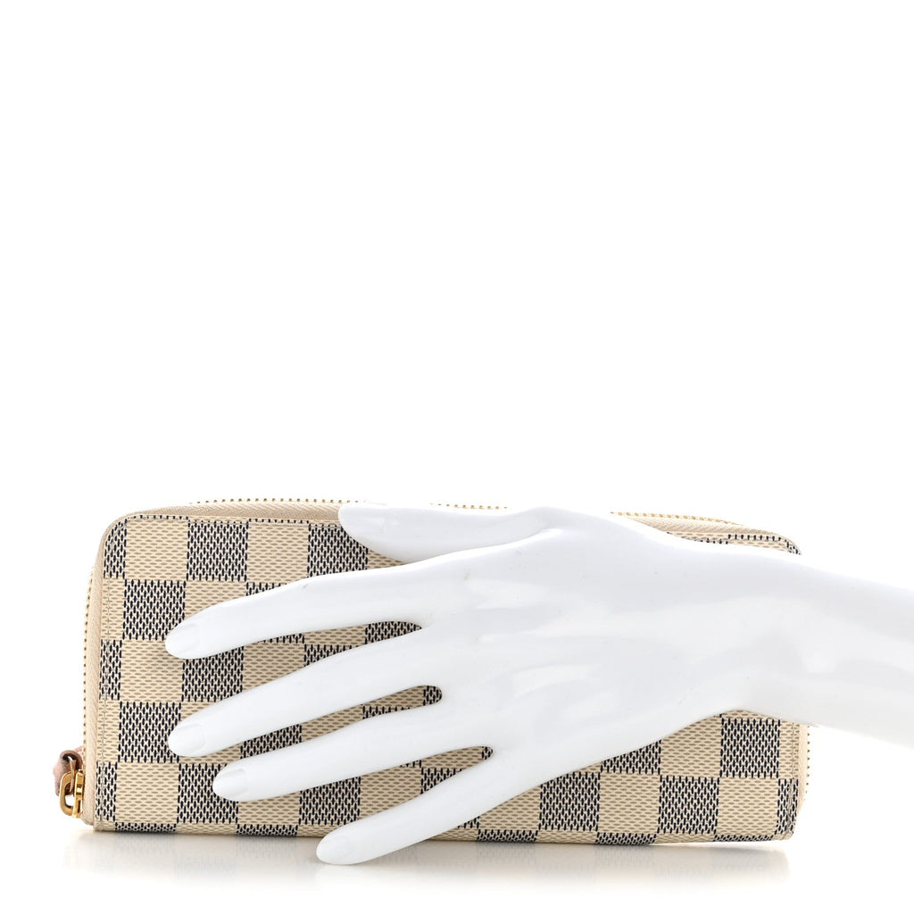 Damier Azur Clemence Wallet Rose Ballerine