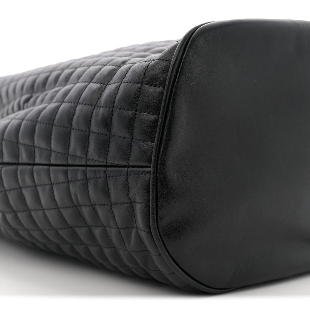 Calfskin Quilted Small C Backpack Black