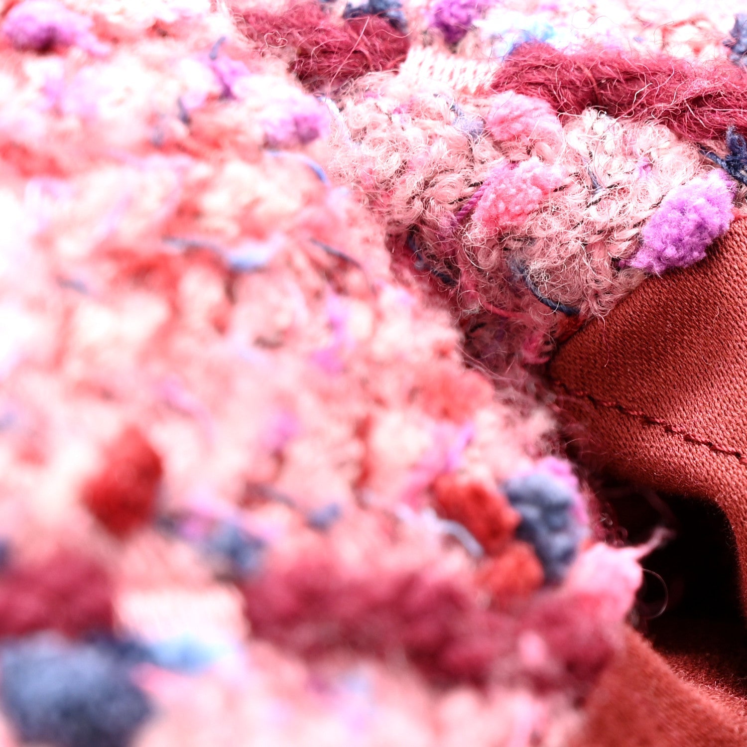 Tweed Quilted Chanel 22 Pink Burgundy
