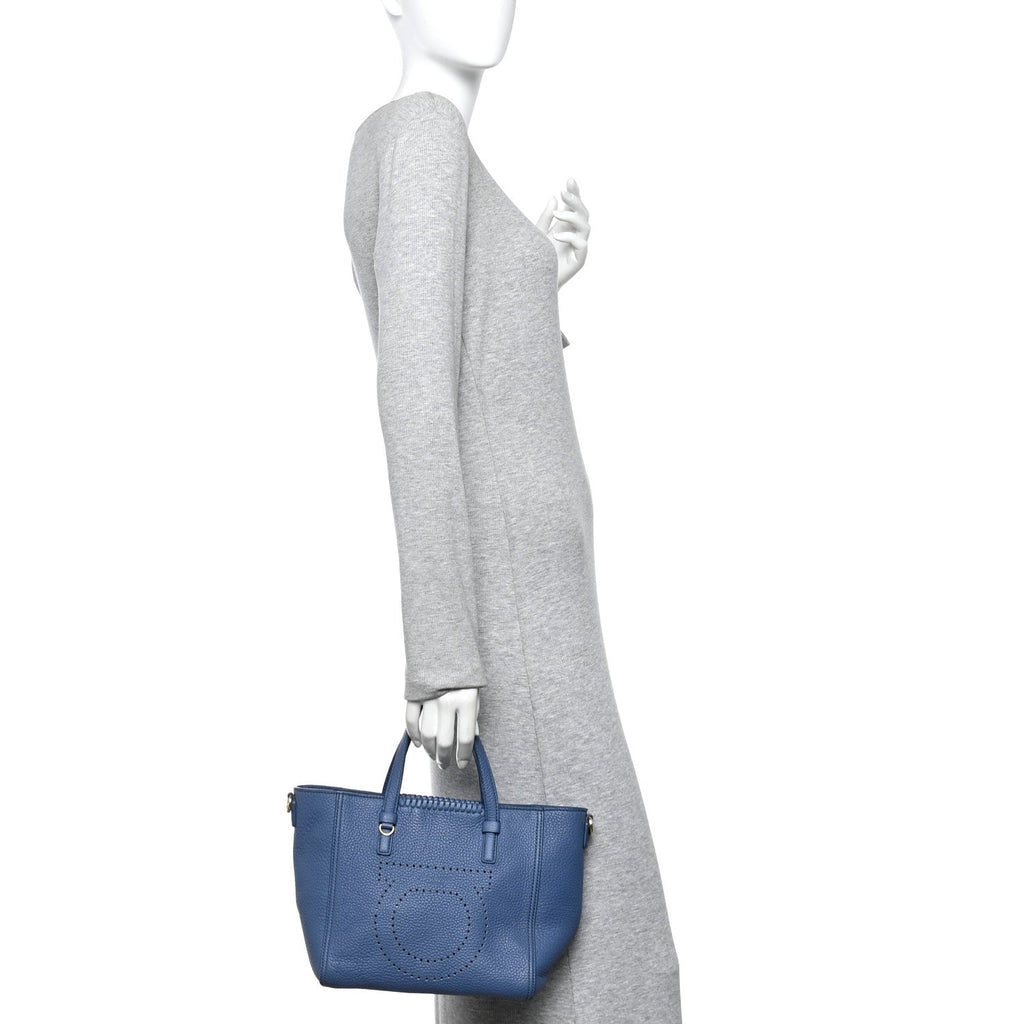 Calfskin Tote Blue