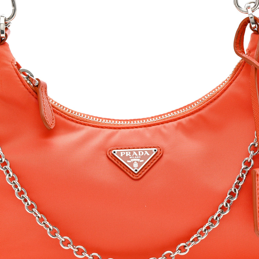 Re-Nylon Saffiano Re-Edition 2005 Shoulder Bag Arancio