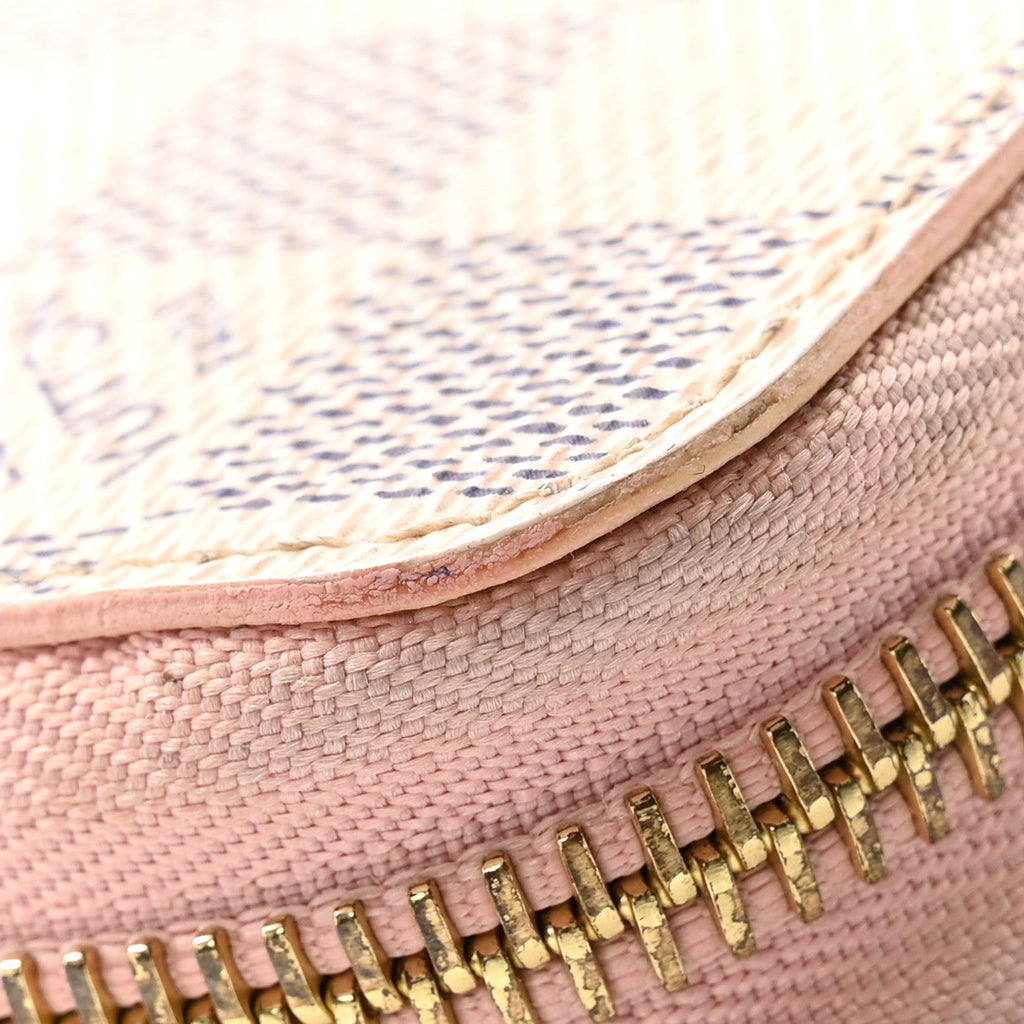 Damier Azur Zippy Wallet Rose Ballerine
