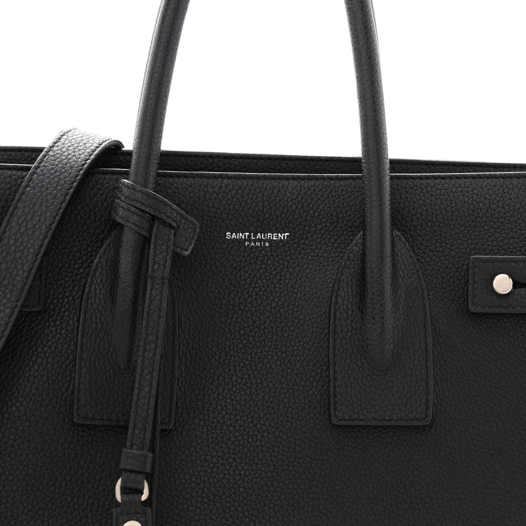 Grained Calfskin Small Supple Sac De Jour Black
