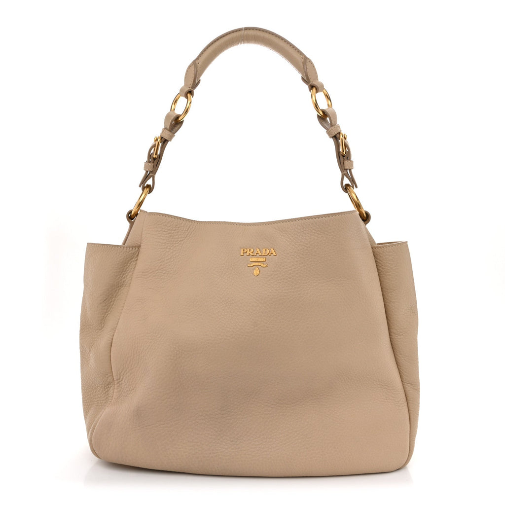 Vitello Daino Side Pocket Hobo Sabbia