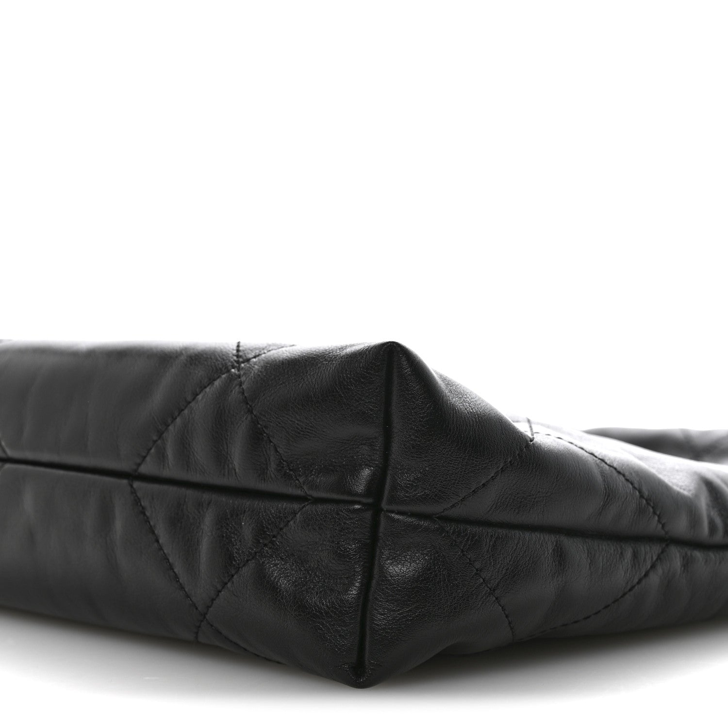 Shiny Calfskin Quilted Small Chanel 22 Black