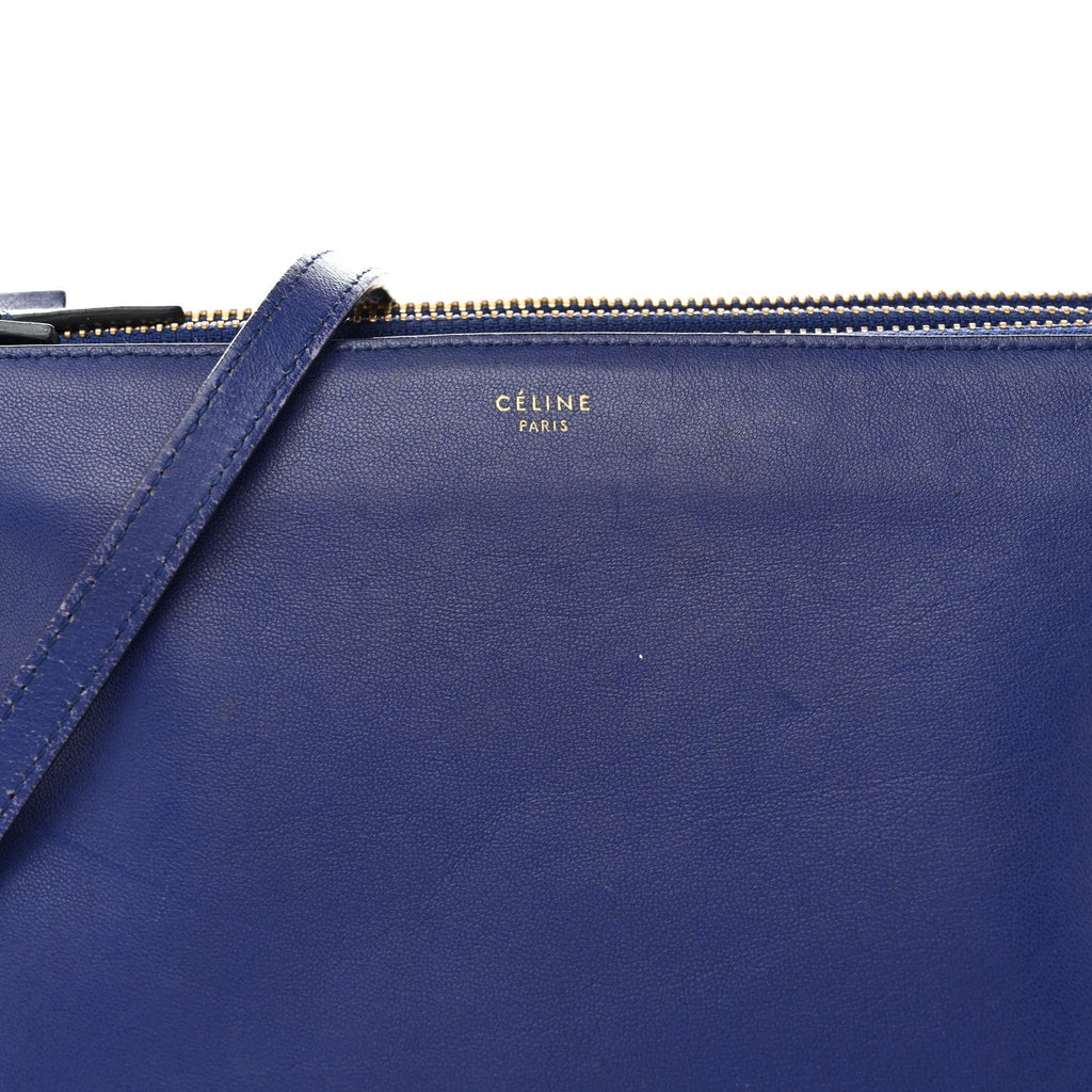Lambskin Large Trio Crossbody Bag Indigo