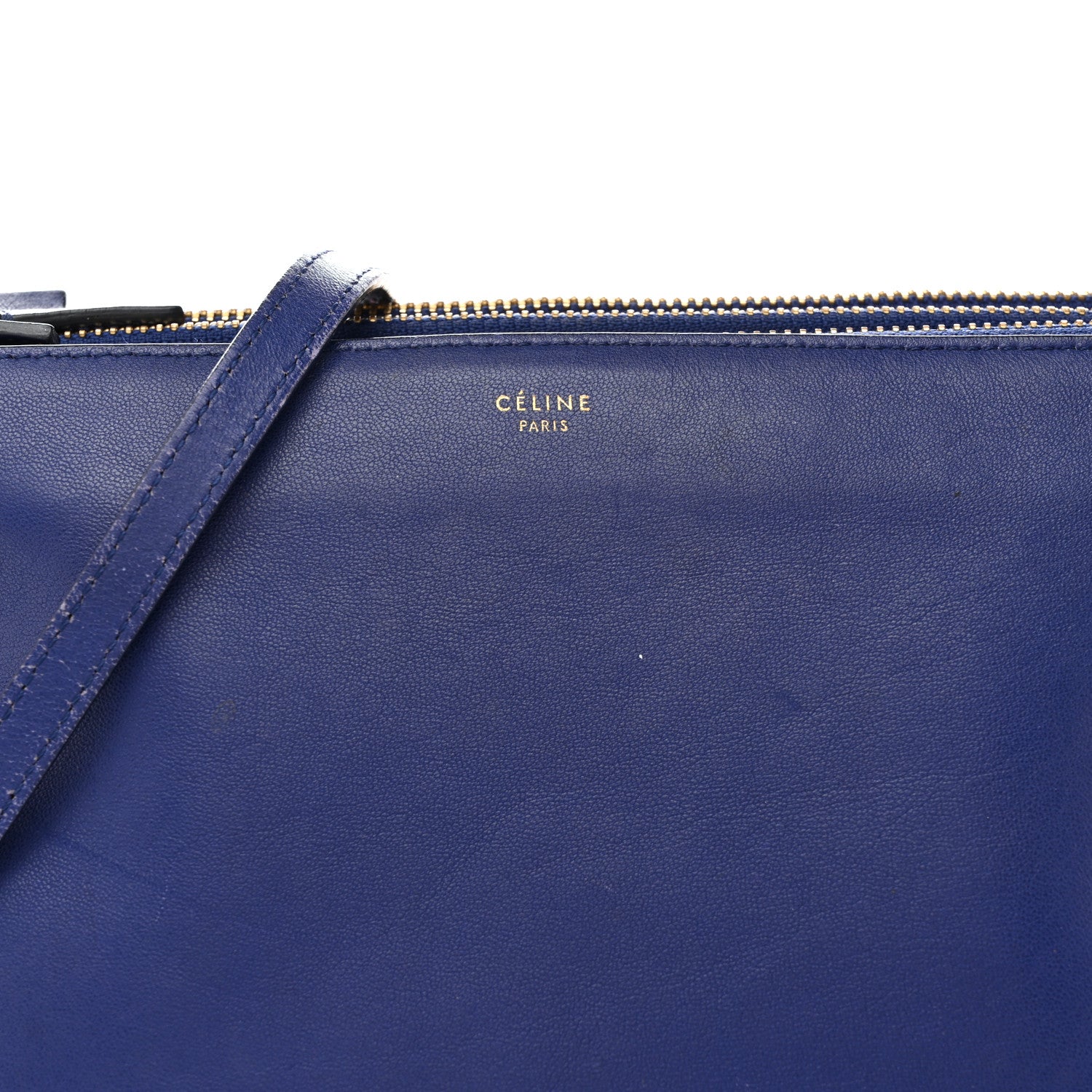 Lambskin Large Trio Crossbody Bag Indigo