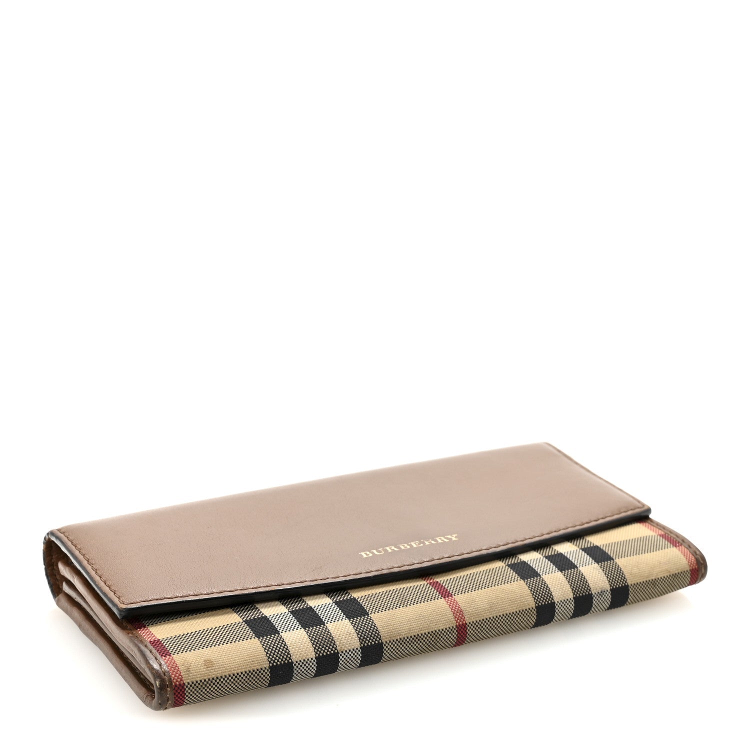 Calfskin Horseferry Check Porter Continental Wallet Tan