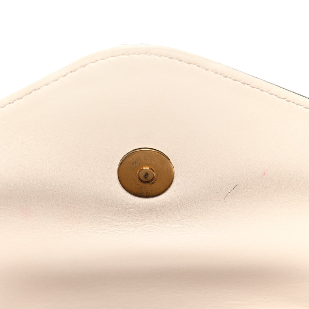 Nappa Pearl Studded Mini Queen Margaret Broadway Shoulder Bag Mystic White