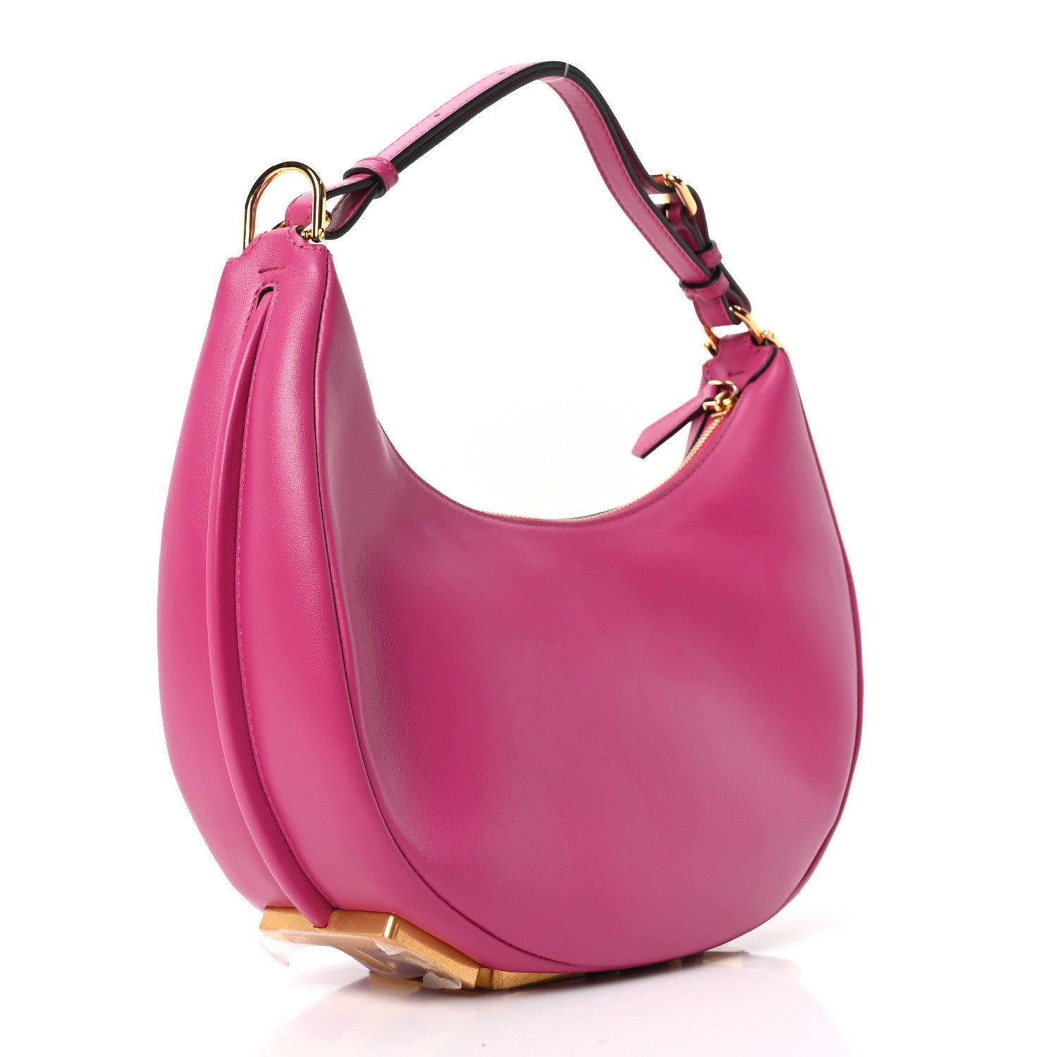 Vitello Grace Matte Small Fendigraphy Hobo Bag Ciclamino Pilar