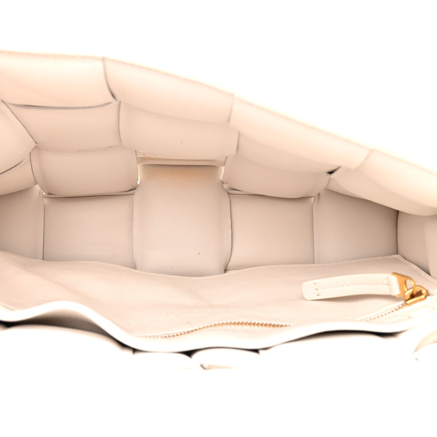 Nappa Maxi Intreccio Padded Cassette Crossbody Bag Chalk