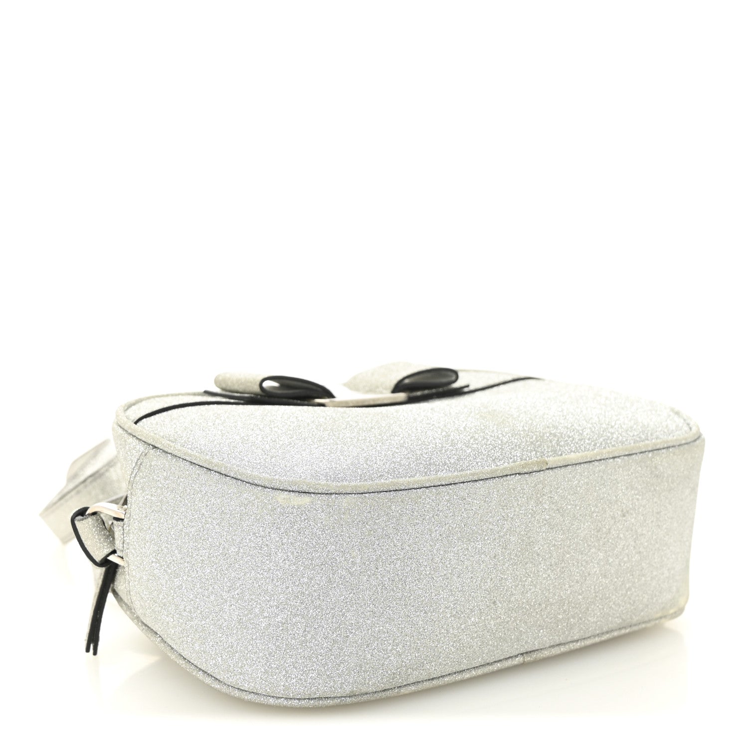 Rainbow Glitter Vara Bow Camera Bag Silver