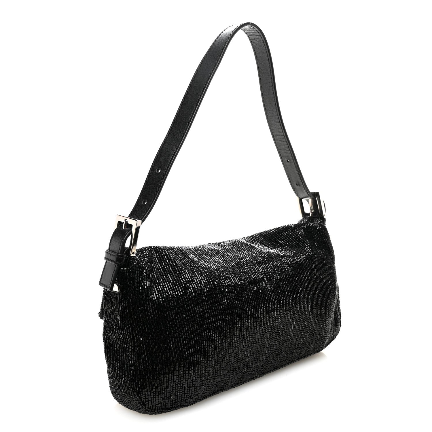 Sequin Beaded Baguette Black