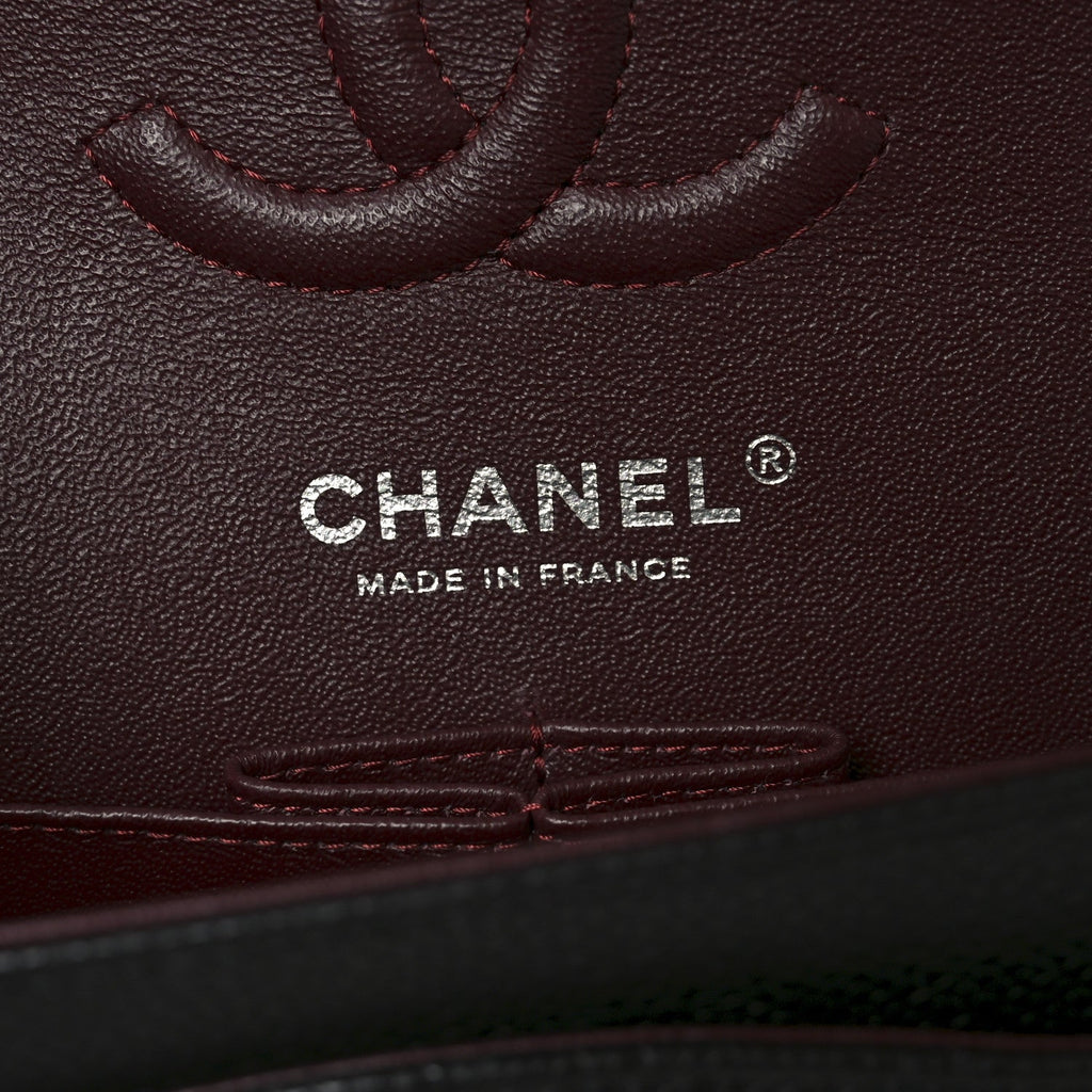 Caviar Quilted Small Double Flap Black