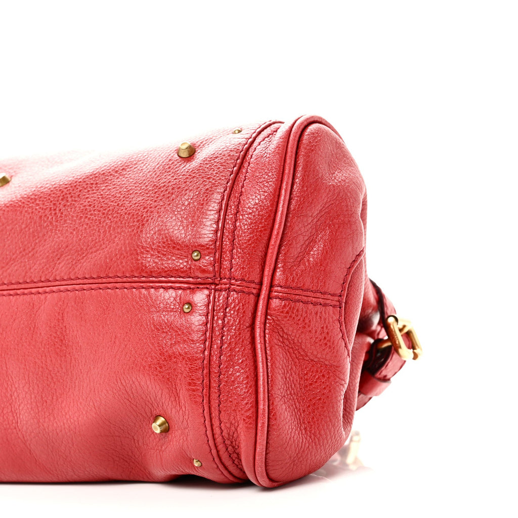 Calfskin Medium Paddington Satchel Red