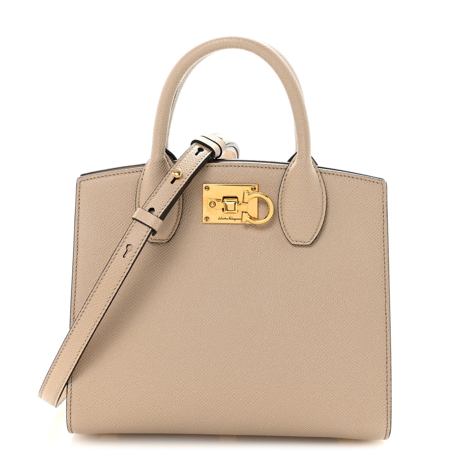Calfskin Small The Studio Box Bag Daino