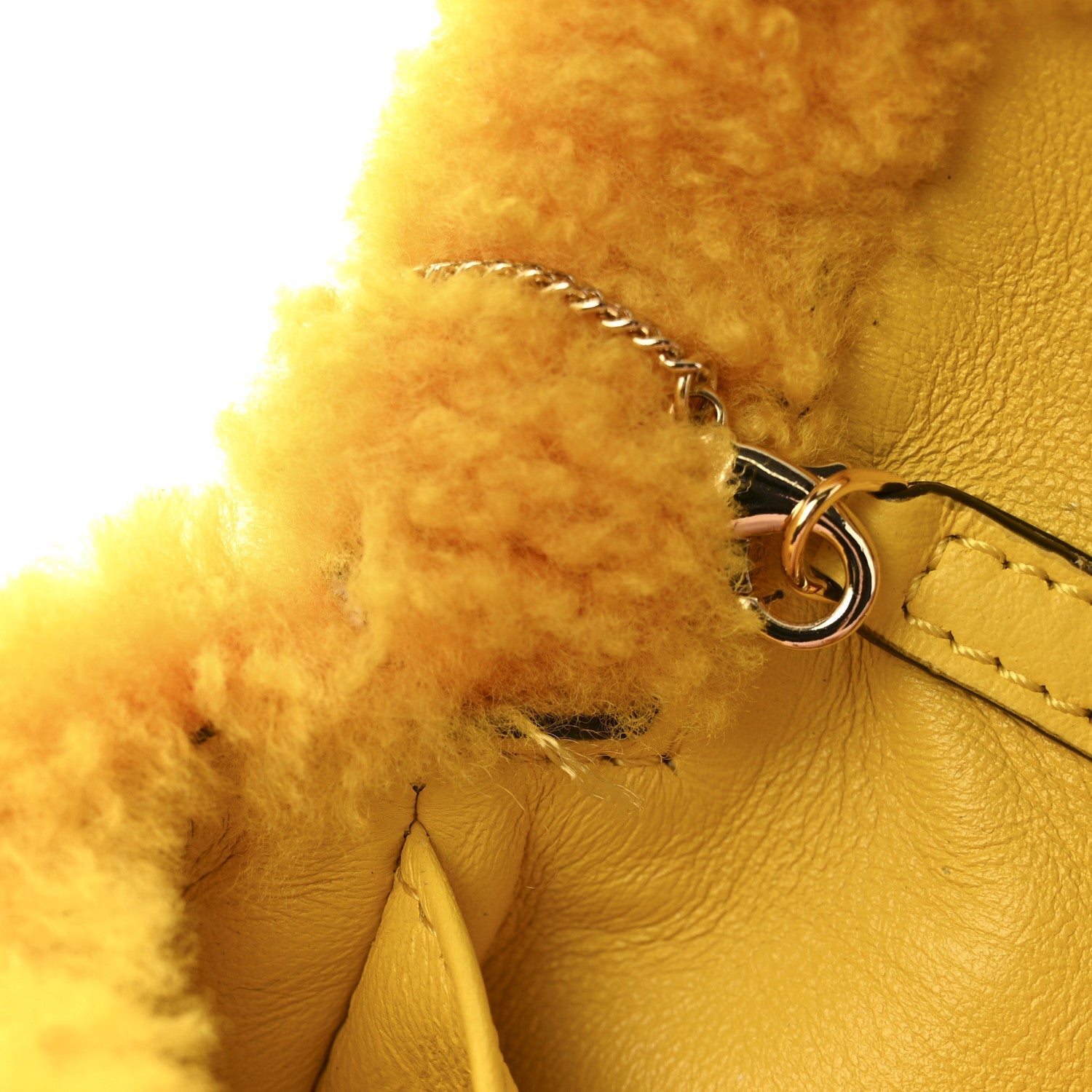 Shearling Vitello Grace Nano Baguette Charm Narciso
